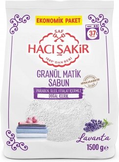Hacı Şakir Granül Matik Lavanta Toz Çamaşır Deterjanı 1.5 kg Deterjan kullananlar yorumlar